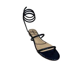 NEW LOLA CRUZ women's greta flat sandals in navy